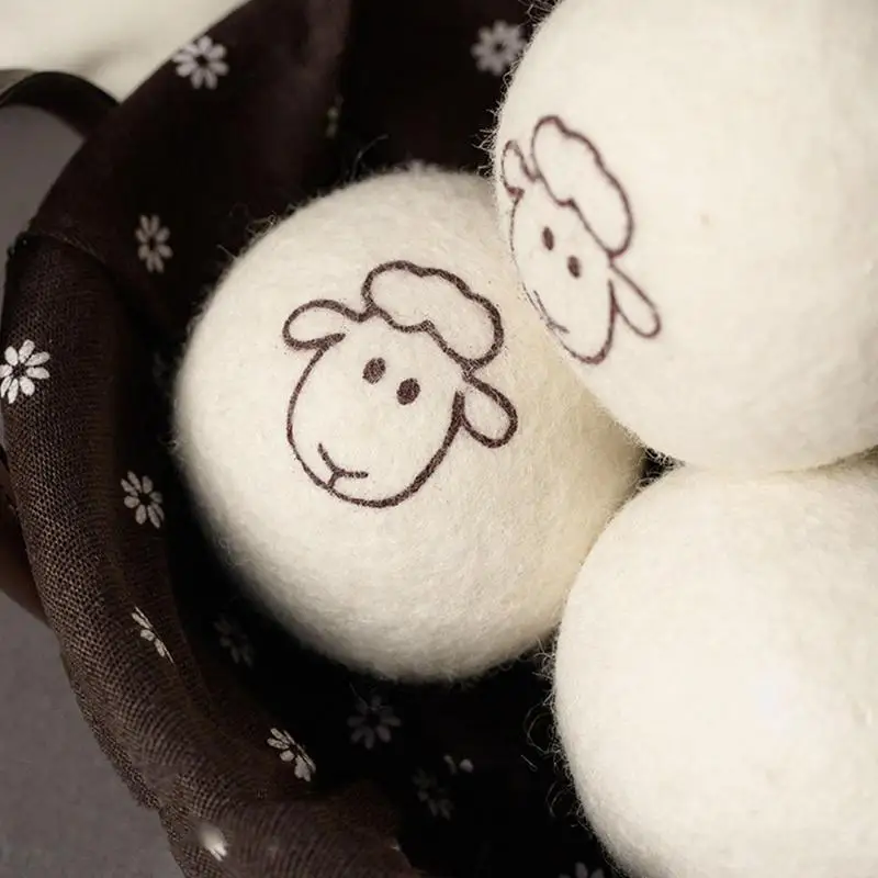 6pcs Reusable Wool Dryer Balls Clothes Ball 7cm Drying Washing Balls Home Wool Dryer Washing Machine Accessories