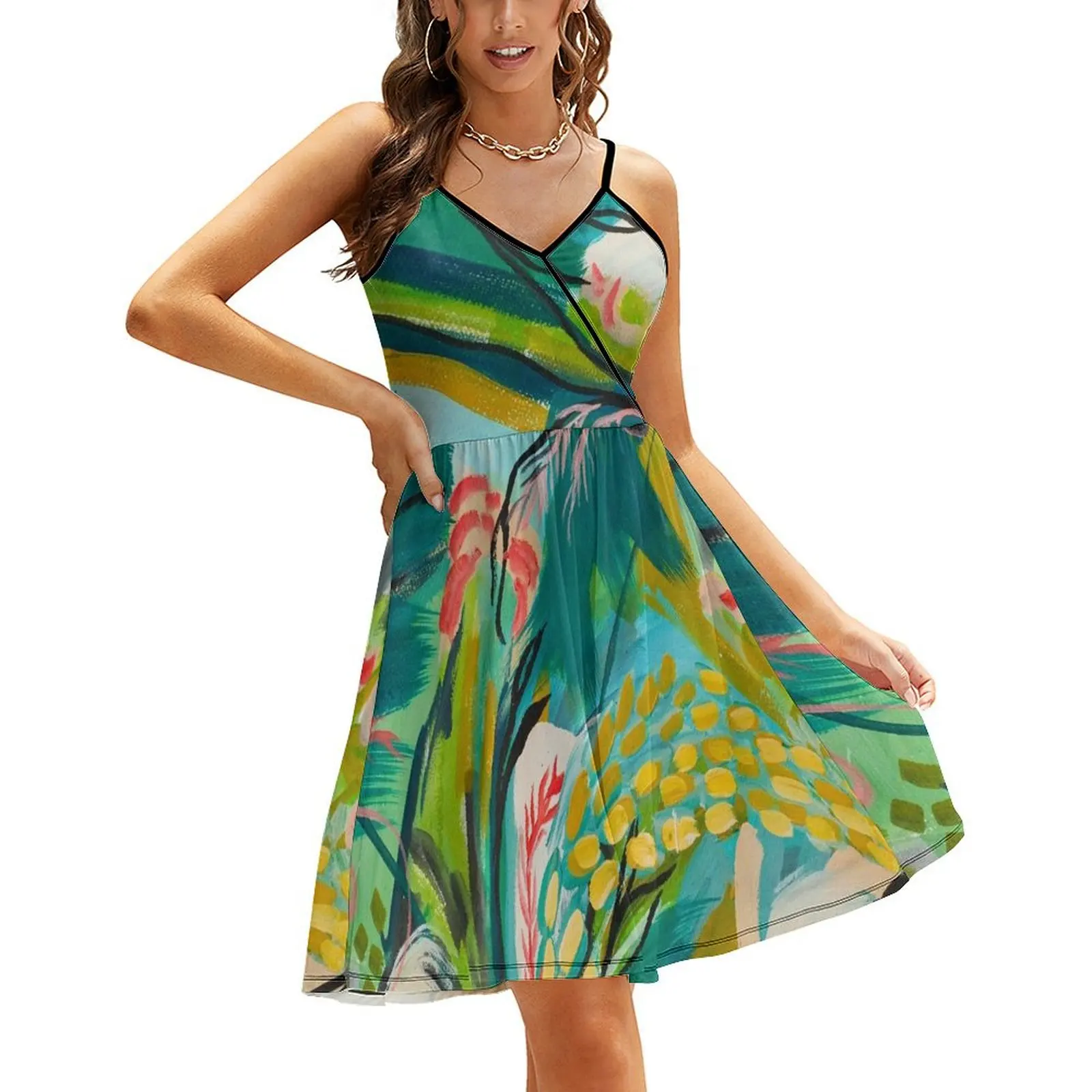 

Tropical Canopy Sling Dress Womens dresses summer woman dress 2024