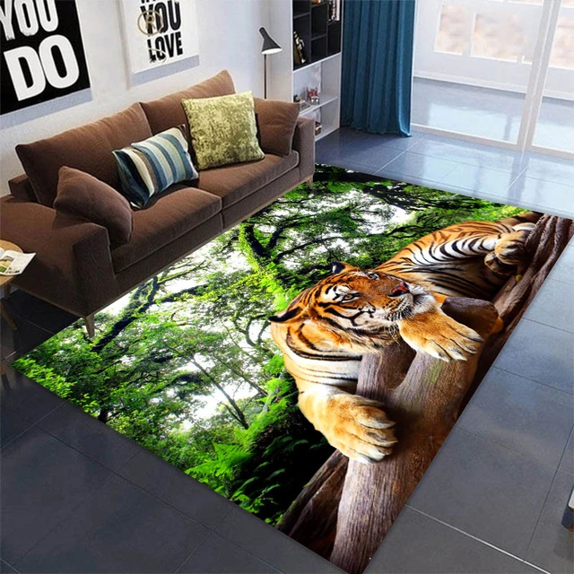 Compre 3d tigre impresso tapete moda yoga tapete fotografia prop decoração  do quarto área tapetes para sala de estar