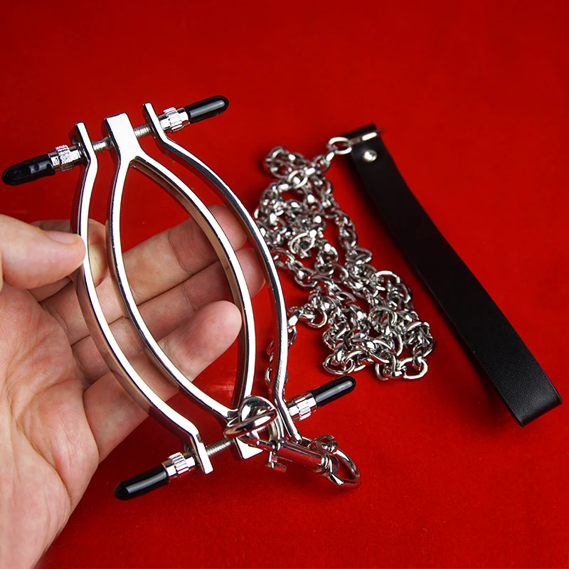 Pussy Clamps Opens Up Labia Lips Vaginal Expander Expose Clit Vagina Expansion Clitoris Clip Slave Sex Toys Couples BDSM vagina speculum