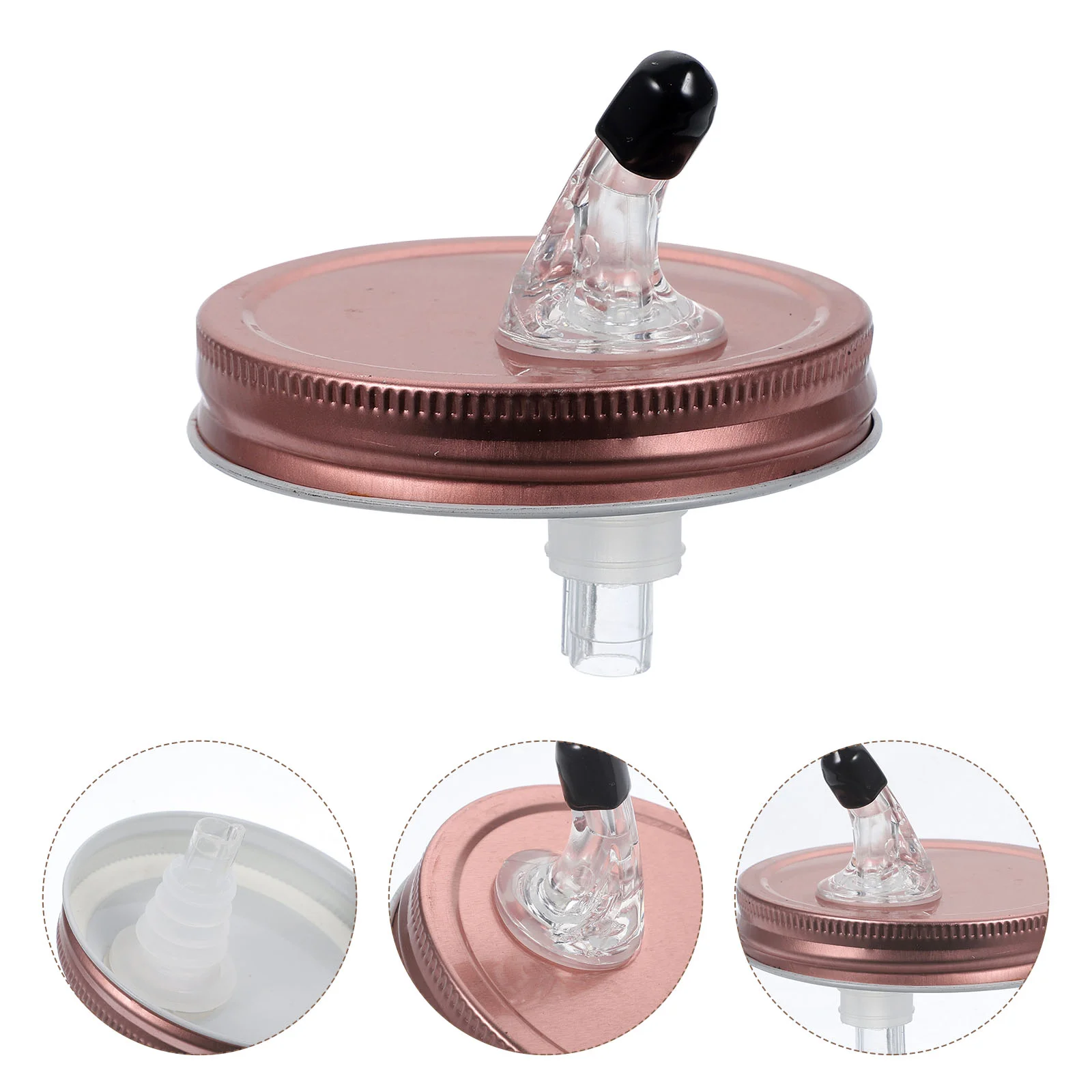 

Convenient Mason Jar Spout Liquids Drinks Flowing Diverter Mason Jar Pouring Lid