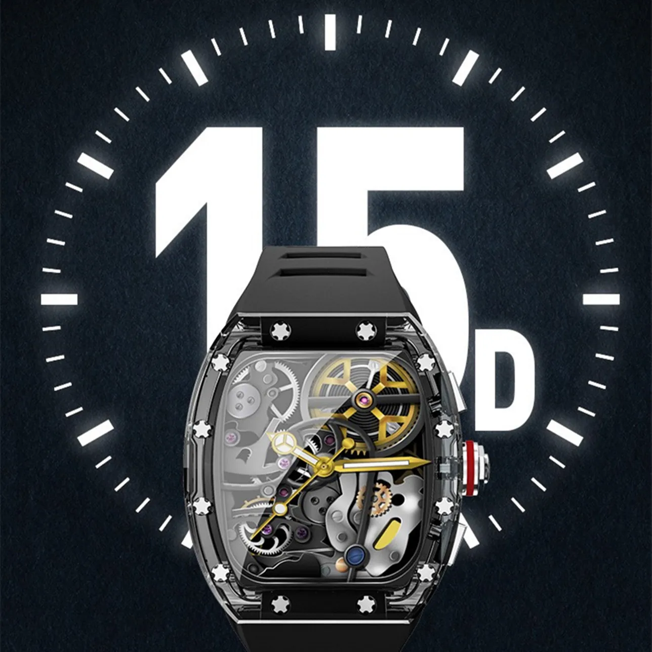 Waterproof Smart Watch Transparent Bracelet Sports Sleep Heart Rate Blood Oxygen Fitness Tracker NFC Bluetooth Smartwatch Clock