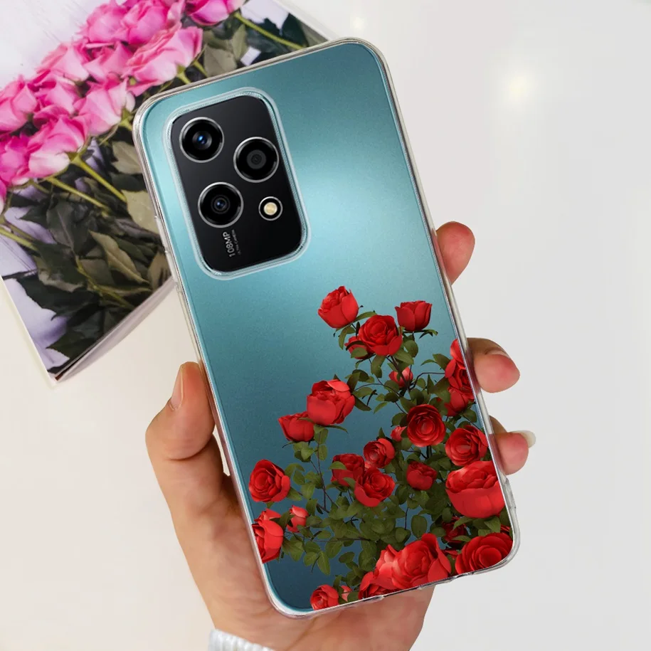 Floral Transparent Soft Silicone Phone Case - Protective Bumper