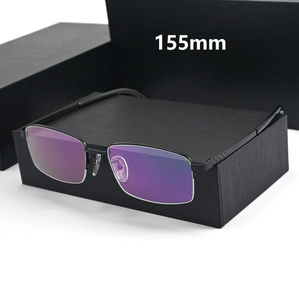 

Мужские и женские очки для чтения Zerosun, черные очки большого размера с полуободковой оправой, с защитой от отражения, 155 мм