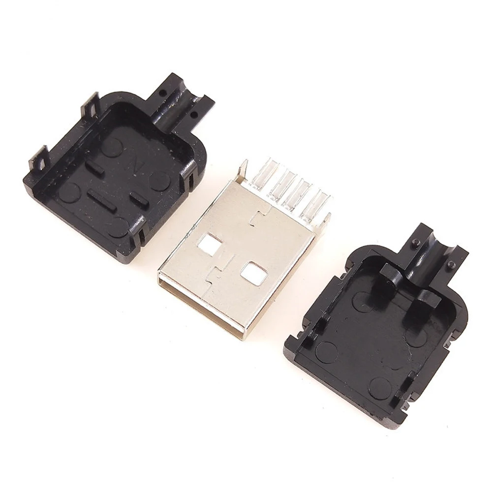솔더 타입 어셈블리 블랙 A 타입 DIY USB USB 2.0 커넥터 남성 USB USB 소켓 USB 어댑터