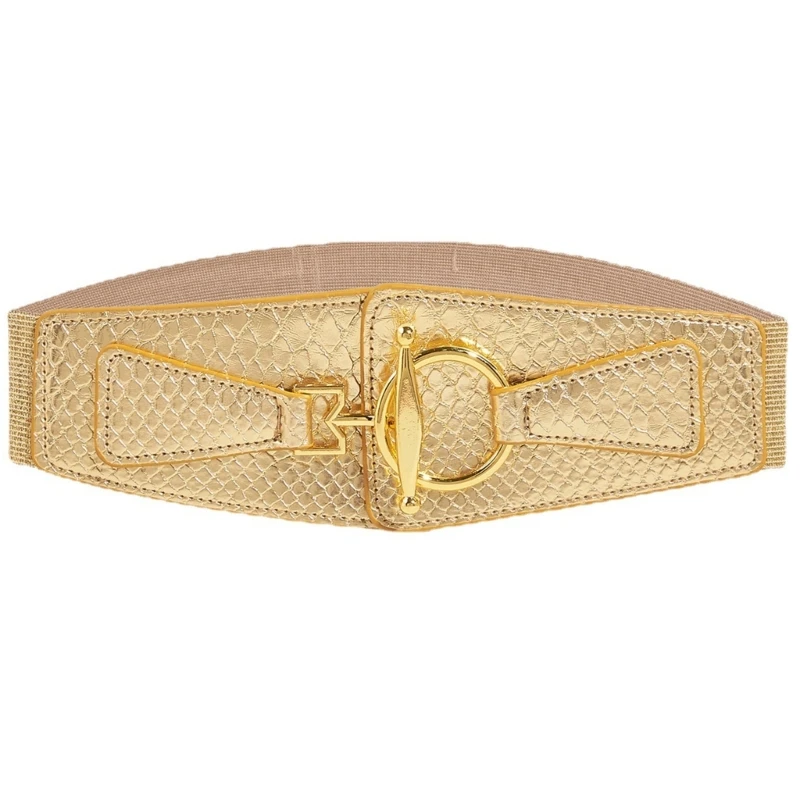 

Waist Belt Chain Idol Costume Belt for Wrap Dress Halter Dress Wide Belt M6CD