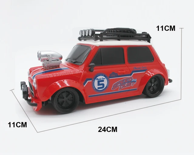 1:18 Retro Refitting MINI Car 4 channel Remote Control Car 27MHz RC Car High Speed Light Modified vehicle Model Car Toy For Kids 6