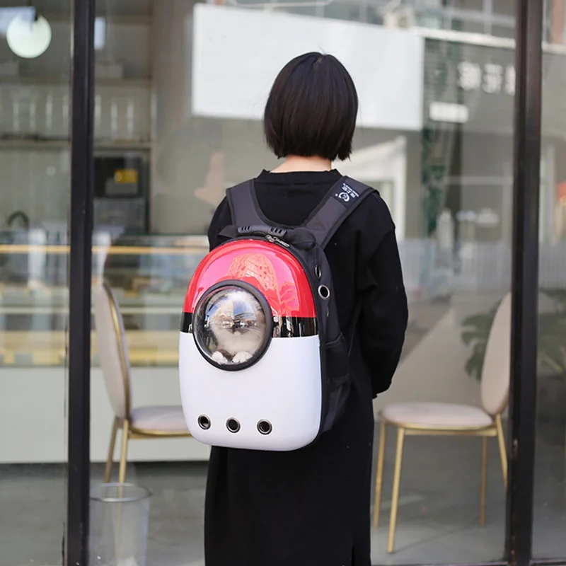 Cat Backpack Transparent Window Ventilation Small Dog Cat Travel Backpack Space Capsule Bag For Cats Carrying Bag Handbag