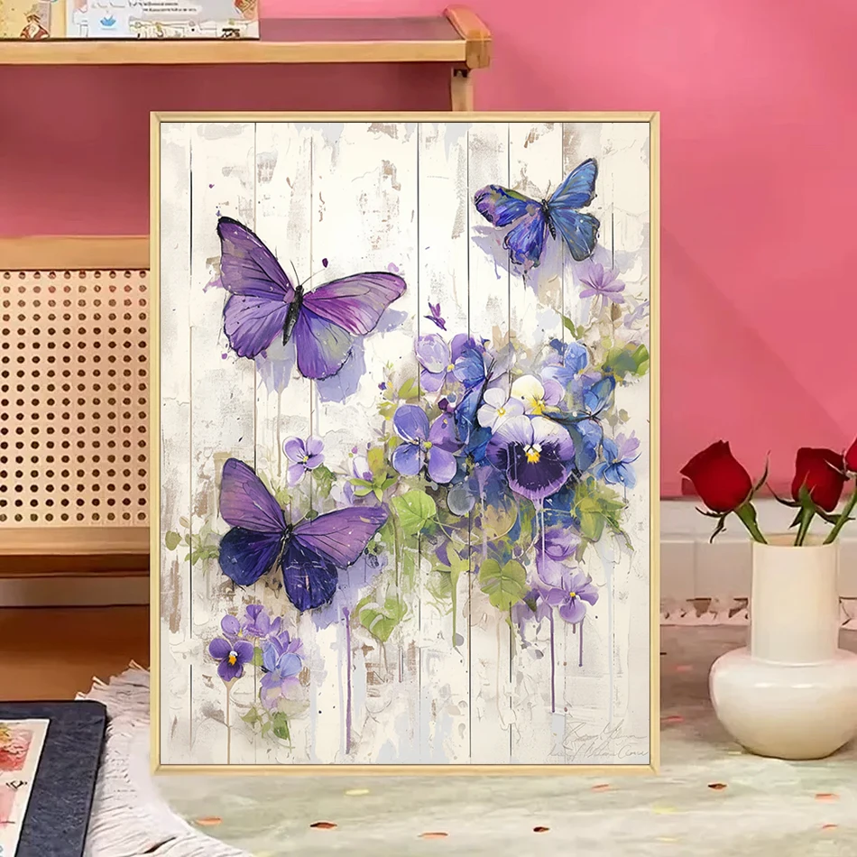 RUOPOTY Paint By Number Adult Kit Butterfly Simple Painting Oil Canvas ...