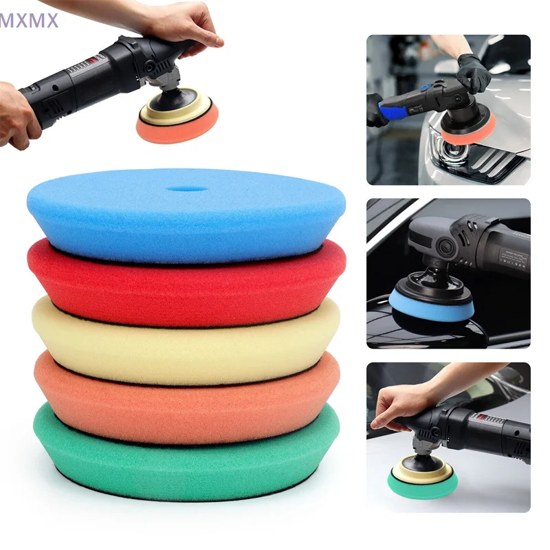 5Pcs ing Sponge Pads 6" Cutting Polishing Pad Kit Car Polisher 150mm Household Polish Tools Replacement Accessories