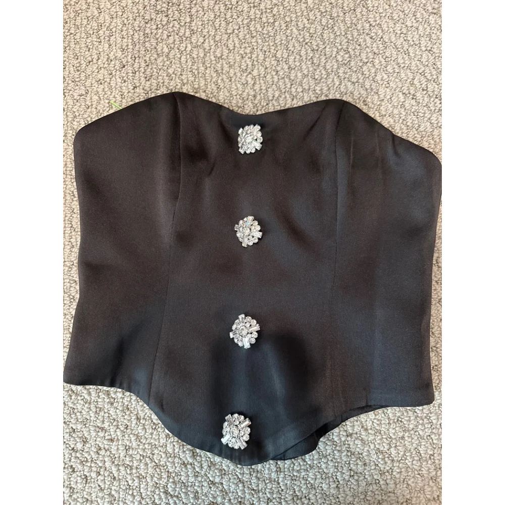 

Black Girls' Evening Dress Two Piece Set 2023 New Fashion Style Children's Dress