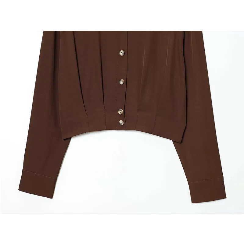 Chic Fashion Shoulder Strap Shirts for Women 2025 New Long Sleeve Women's Streetwear Casual Short Shirt And Blouse Top