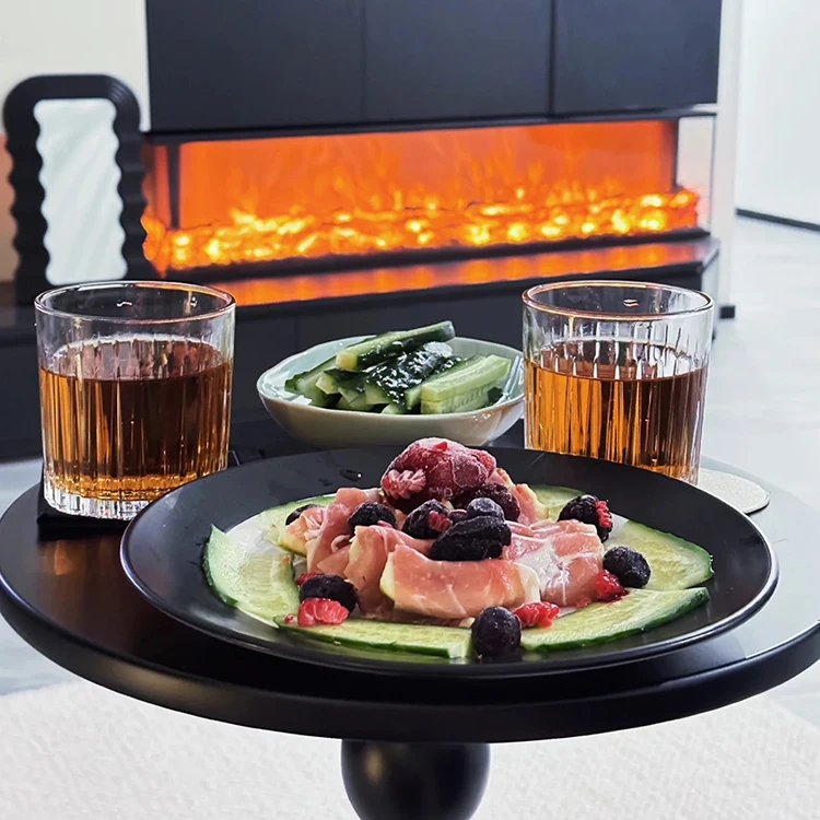 Custom-made Indoor Realistic Electric Fireplaces Flame LED Lighting with Multi Colors Flames Electric Decorative Fireplace