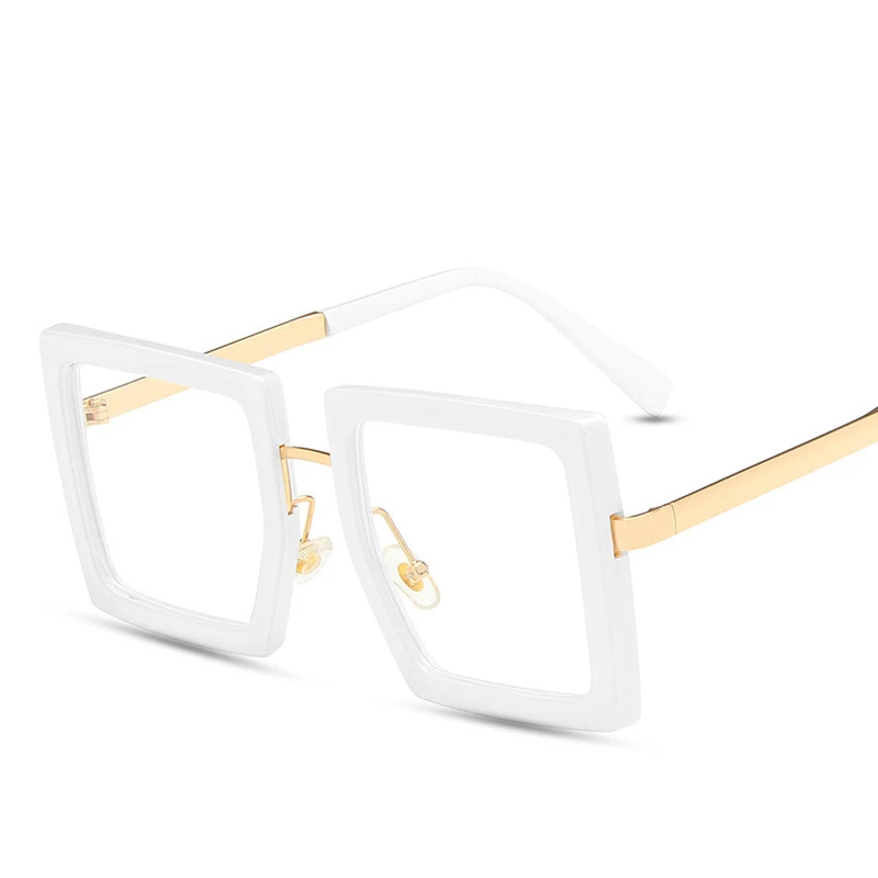 Oversized Eyeglass Frames For Women Trendy Classic Square Transparent Computer Optical Lenses Glasses Clear Lens Eyewear eyeglasses frames eyewear frames women glasses fashion eyeglasses