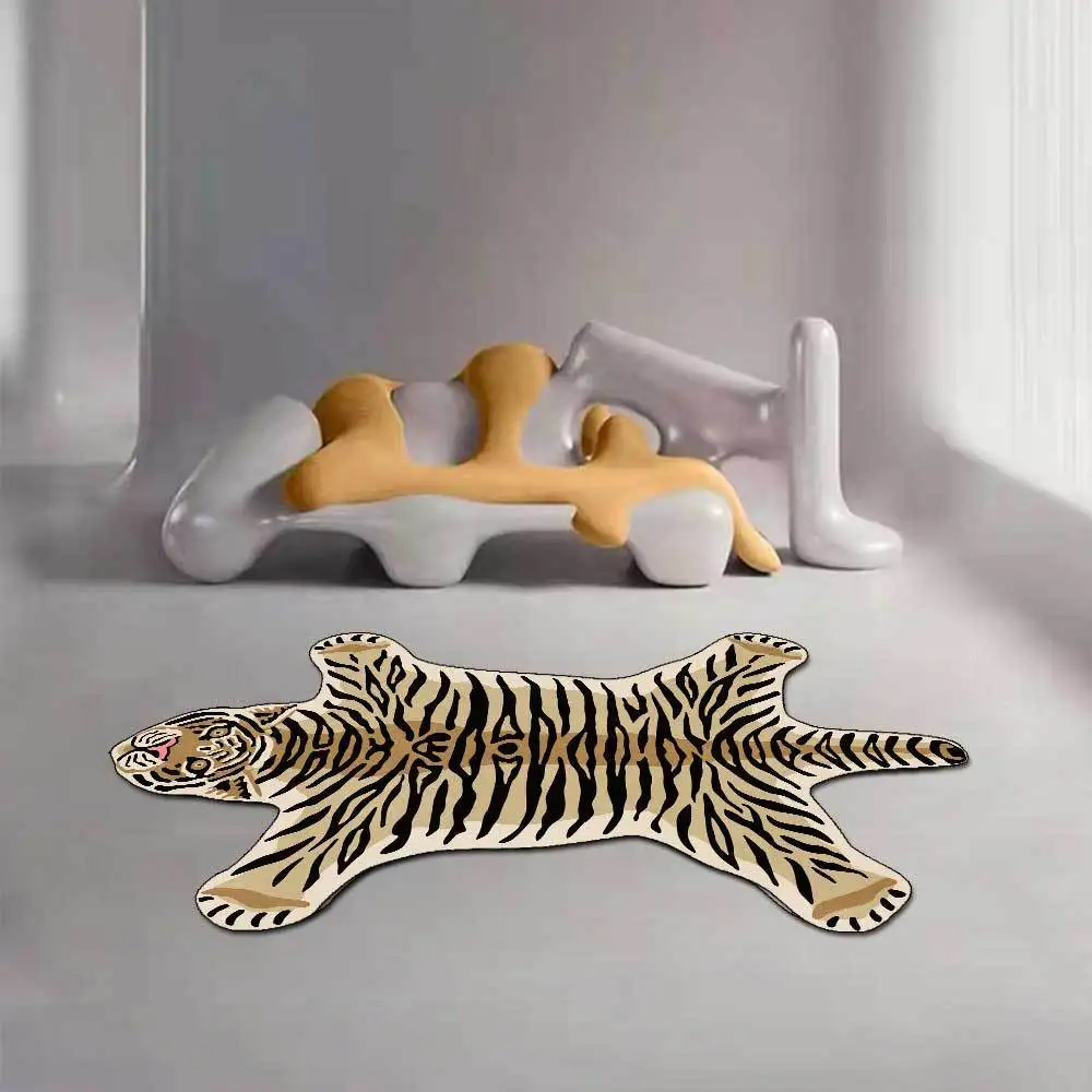 Cartoon Tiger Printed Carpet for Living Room Animal Kids Room Bedroom Floor Mats Bedside Carpet Rugs Anti Slip Hallway Doormat 2