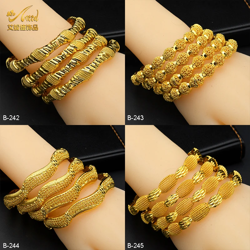 

Африканский позолоченный браслет ANIID для женщин, арабские золотые браслеты в нигерийском стиле, Свадебная вечеринка, роскошные ювелирные и...