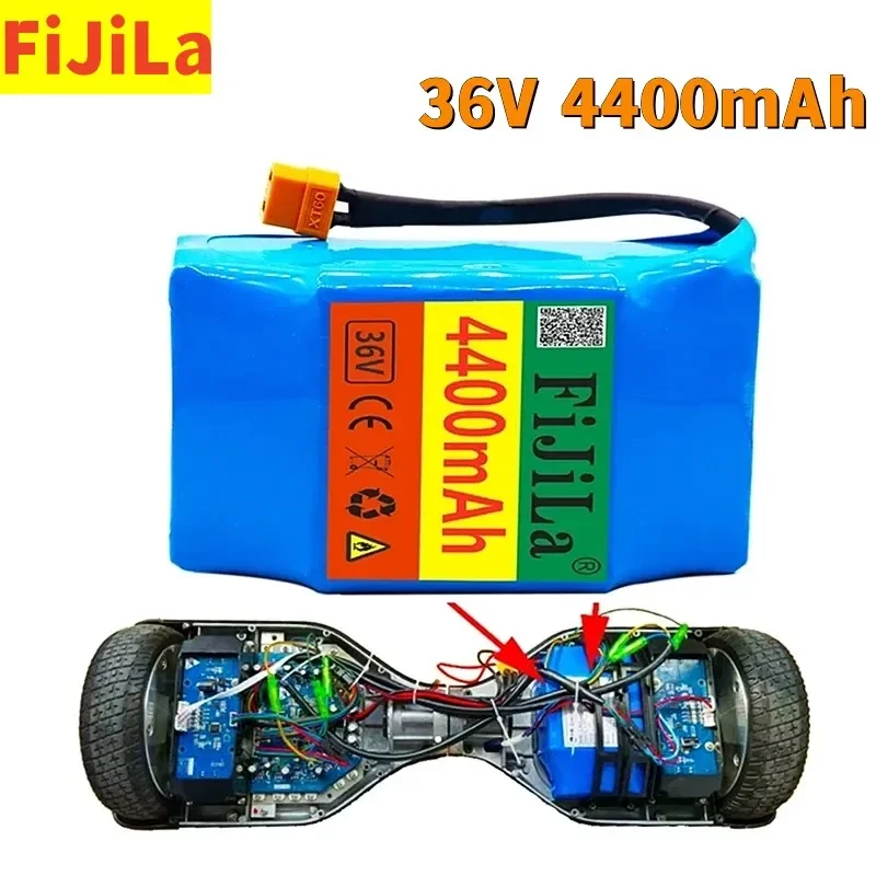 

100% new 36v 4400mAh rechargeable lithium-ion battery 4400mah 4.4ah battery for electric self-suction hoverboard einrad