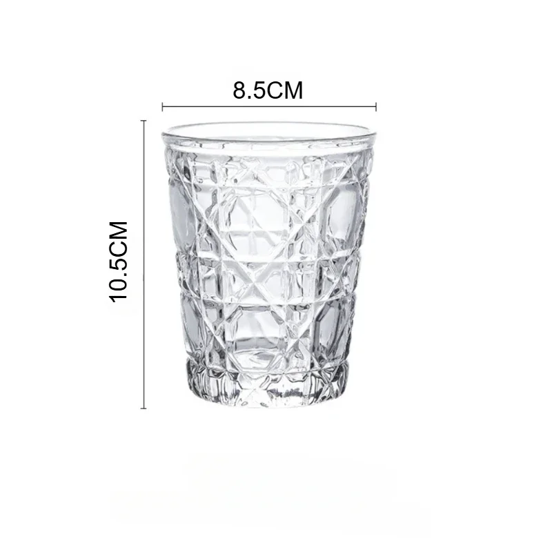 310ml Glass Tea Cup Crystal Handmade Creative Carving Whiskey Glass Refreshing Forest Style Suitable for Home Use Hotel Couple