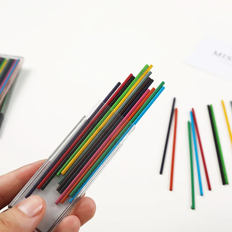 

5 Box 2.0mm 12 Color Pencil Lead Mechanical Replaceable Core Refills Art Painting Drawing Supplies Office School Stationery