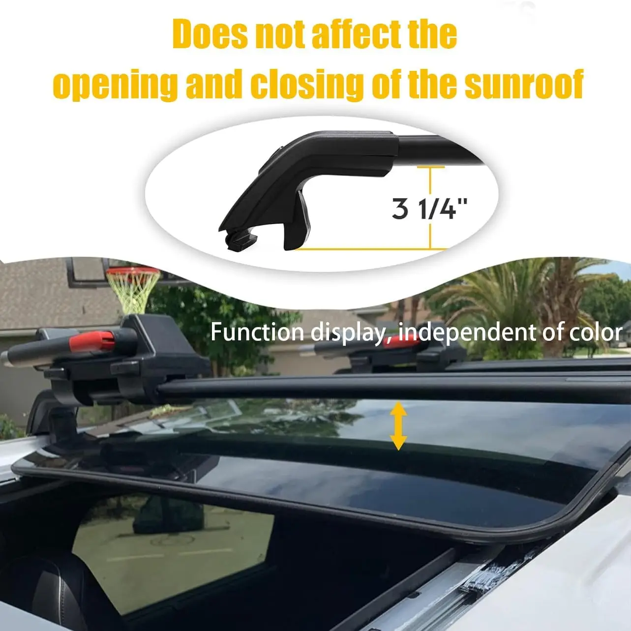 BYD Atto 3 / Yuan Plus Lockable Aluminium Roof Rack Cross Bars view 4