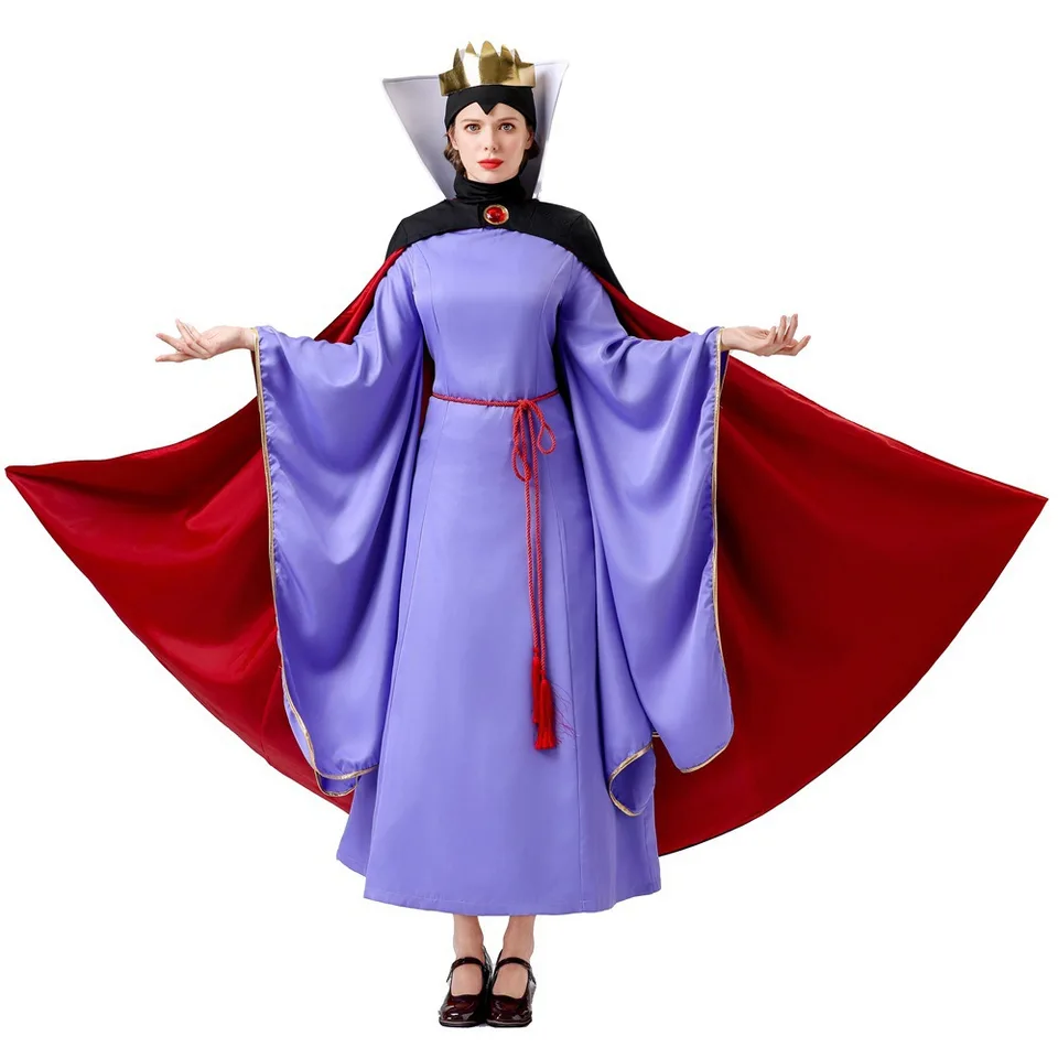 Halloween Vestito Regina Biancaneve Costume Strega Biancaneve