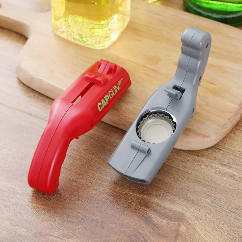 Kappe Pistole Bier Flasche Opener Tragbare Getränke Trinken Öffnung Pistole Kappe Launcher Küche Party Versorgung Bar Werkzeug Küche Zubehör