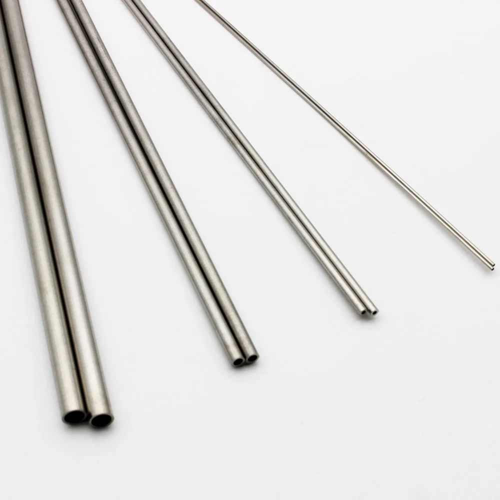 304 Stainless Steel Round Capillary Precision Pipe Straight Tube OD 4-9mm ID 2-8mm Length 100/200/300mm 1-2Pcs