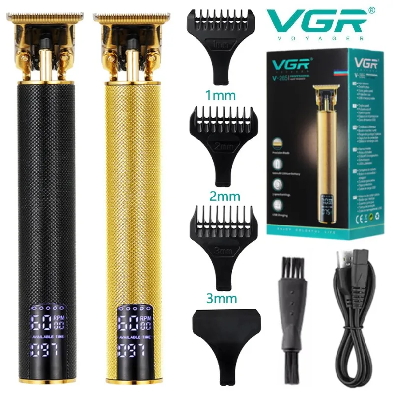 

VGR Professional Hair Cutting Machine Metal Hair Clipper Electric Adjustable Men's Trimmer Mesh Body Anti-Slip Trimmer V-265