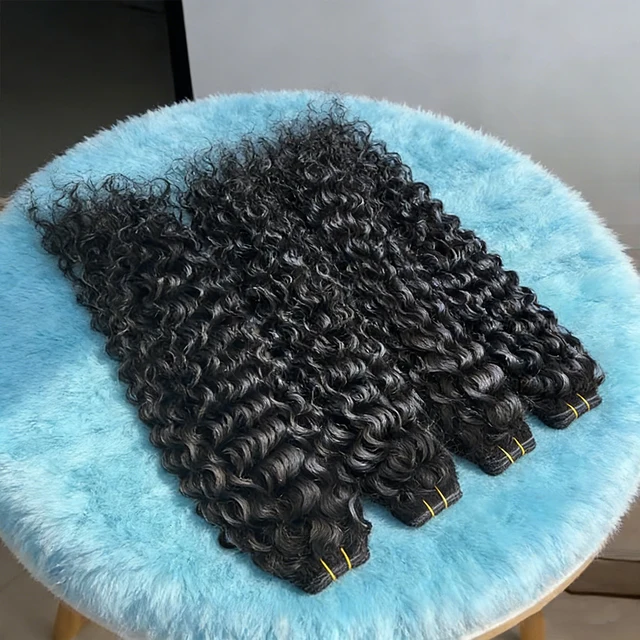Extensions de cheveux humains brésiliens naturels ondulés (Water Wave) de 24, 26, 28 pouces, bouclés profonds, pour femmes noires, vente en gros 1