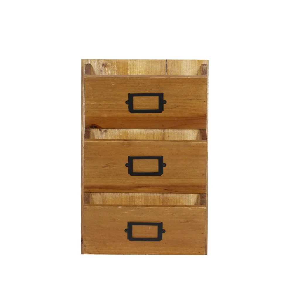 

DecMode 12" x 18" Brown Wood Traditional Magazine Rack Holder