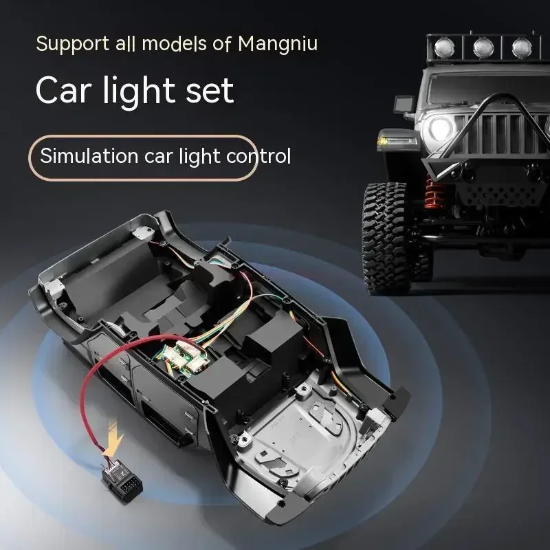 알루미늄 바디 쉘 4wd 180 모터 LED 라이트 포털 Axl 리모컨 클라이밍 자동차 완구, Mn111 RC카 D90 D110 키트 버전 1/18