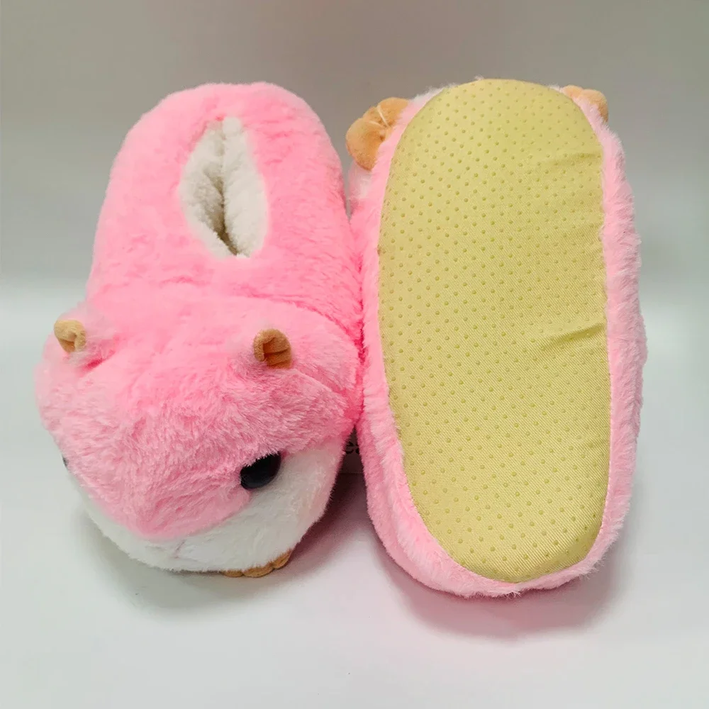 MyRytanda Hamster Slippers Cute Animals Fluffy Shoes Women Girls House Slipper Birthday Gifts