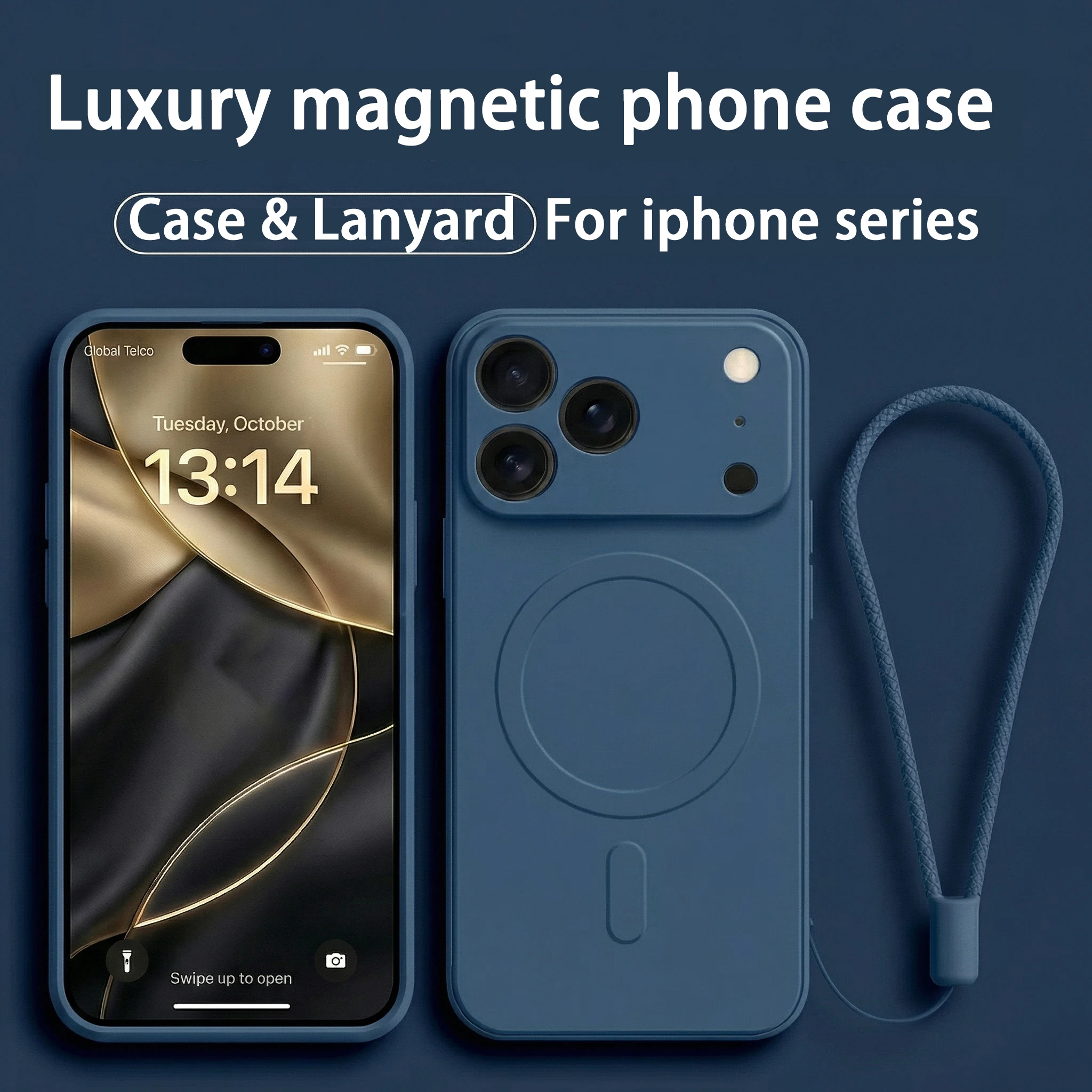 Liquid Silicone Magnetic Wireless Charging Phone Case - Soft TPU Back Cover
