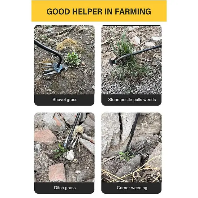 4 Típusú Gyomhúzó Felszámolása Gyomnövény Szerszámkert Gyomi Gyökér Húzó Szerszám Kézi A Farmkert Udvari Teraszához - Image 6