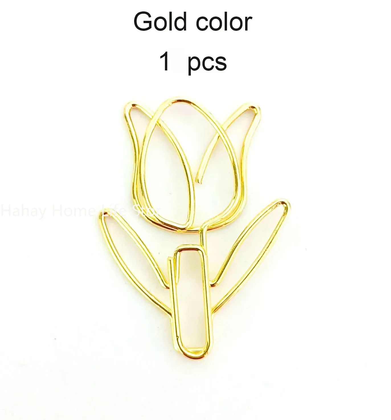 Colored Paper Clips Tulip Shaped Office Stationery Metal Bookmark Holder 1pc