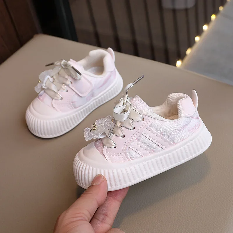 Korean Style Girls Board Shoes Spring Autumn Sneakers Children's Breathable Running Shoes Casual Student Soft Sole Kid Shoes 4