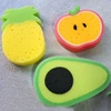 Cute Fruit Shaped Body Cleaning Sponge Cartoon Body Scrubber Bathroom Supplies Shower Brush Bath Tools for Kids Adult random 1pc 3