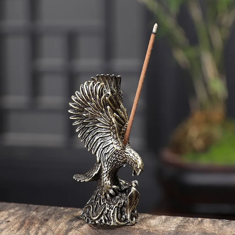 

Pure Brass Eagle Stick Incense Holder Sandalwood Incense Base Study Desktop Ornaments Living Room Home Decor