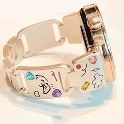 Cinturino in metallo a tema cane elegante e alla moda