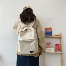 

Small Backpack Female Ins Wind Korean Version of The Wild Simple Art College Student School Bag Campus Leisure Canvas Bag kawaii