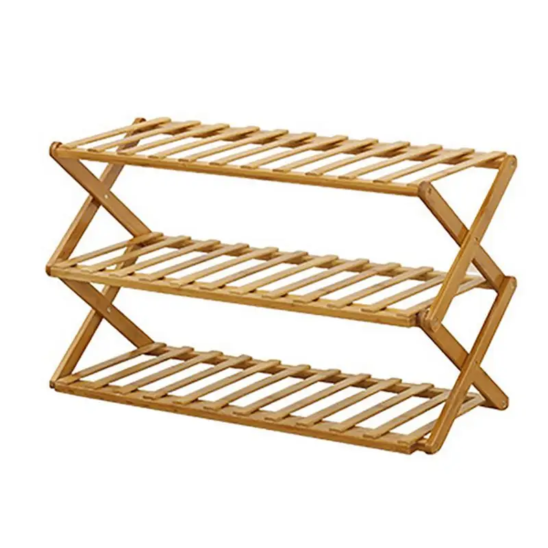 

Wooden Shoe Rack Multi-tier Free Standing Shoe Rack Shoe Rack Make Of Bamboo Suitable For Living Room Balcony And Bathroom As