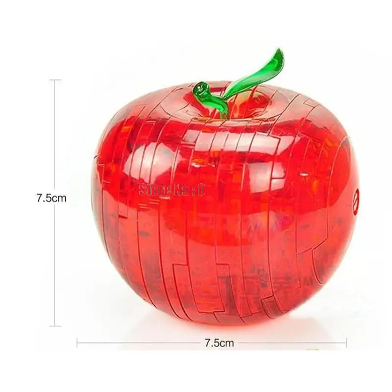 子供のための3Dクリスタルパズル,赤と緑のフルーツ,パイナップル