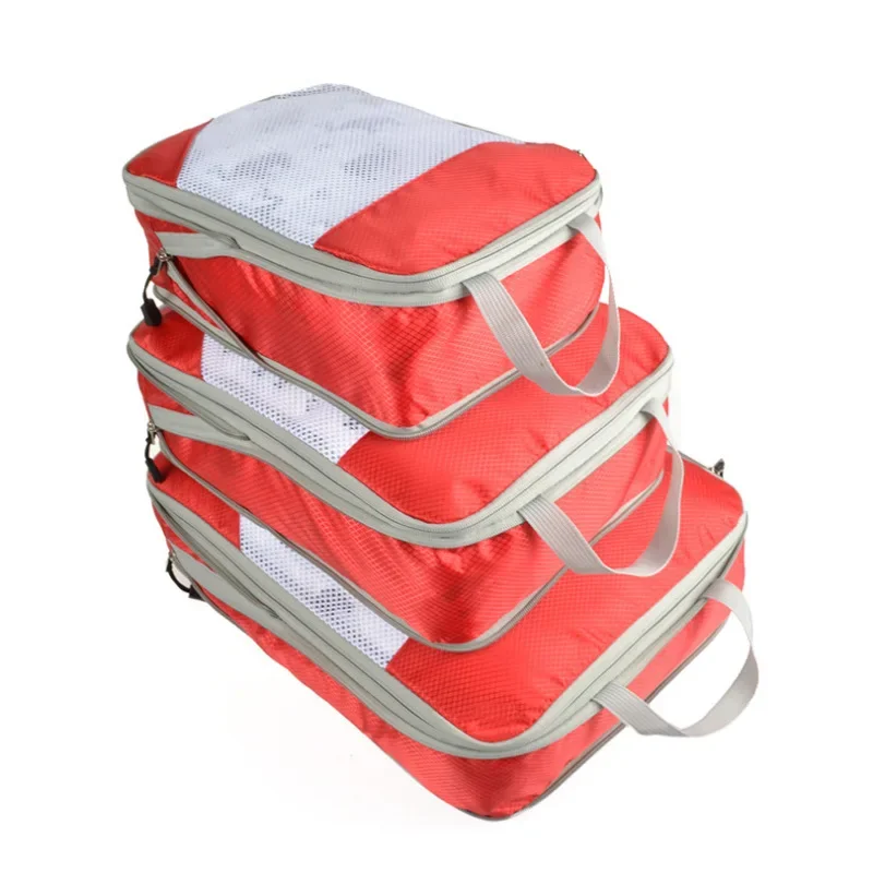 3 Pieces Packing Cubes Set Travel Luggage Packing Organizer Travel Compression Suitcase Bags