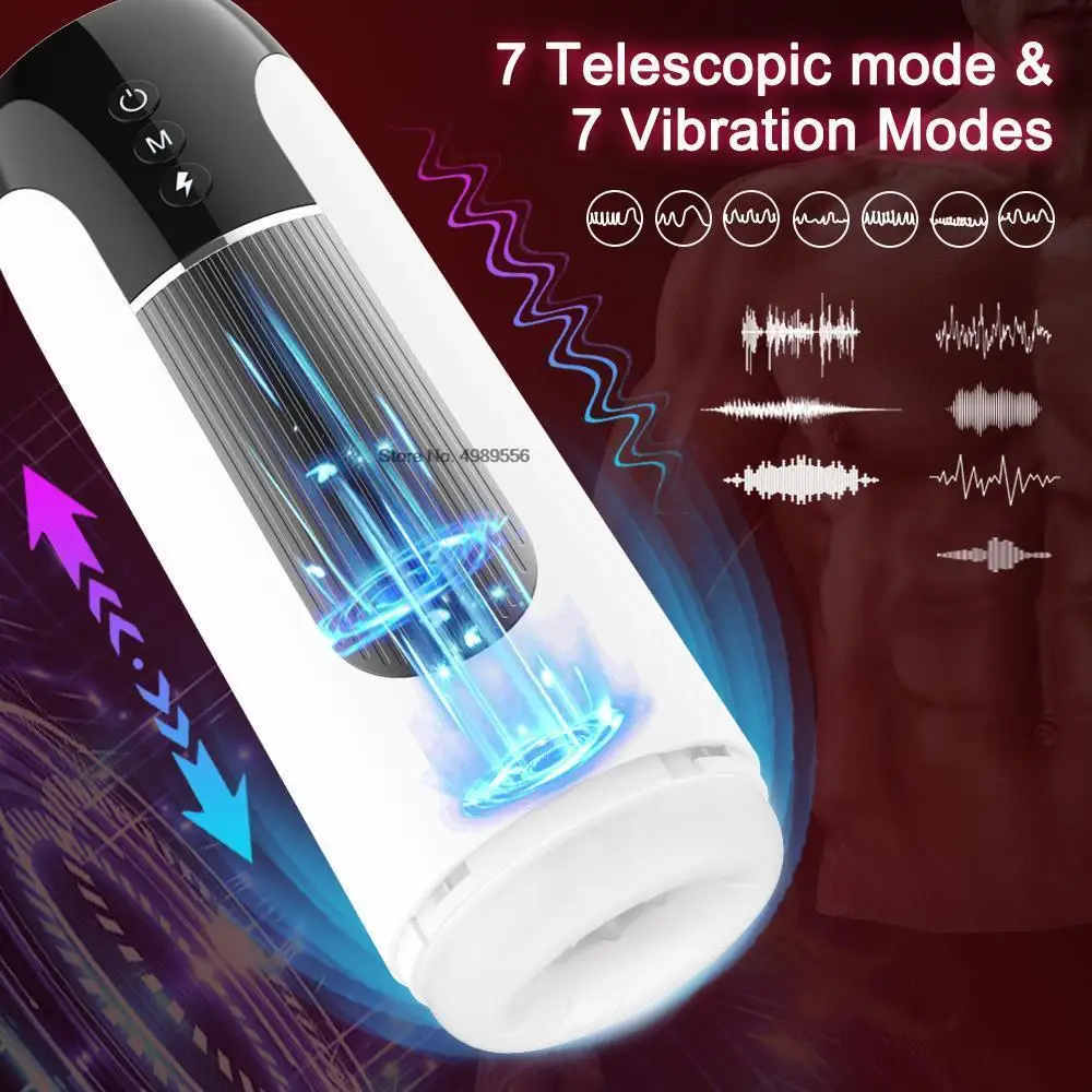 Vibration Automatic hine Blowjob Pussy Moaning Masturbation Cup Adult Men Sex Calciner Telescopic Male Mas_voghion.com