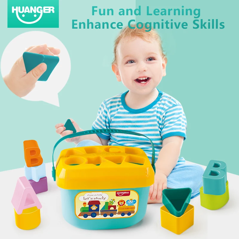 Infant and toddler toy puzzle early education graphic color cognitive matching box 4