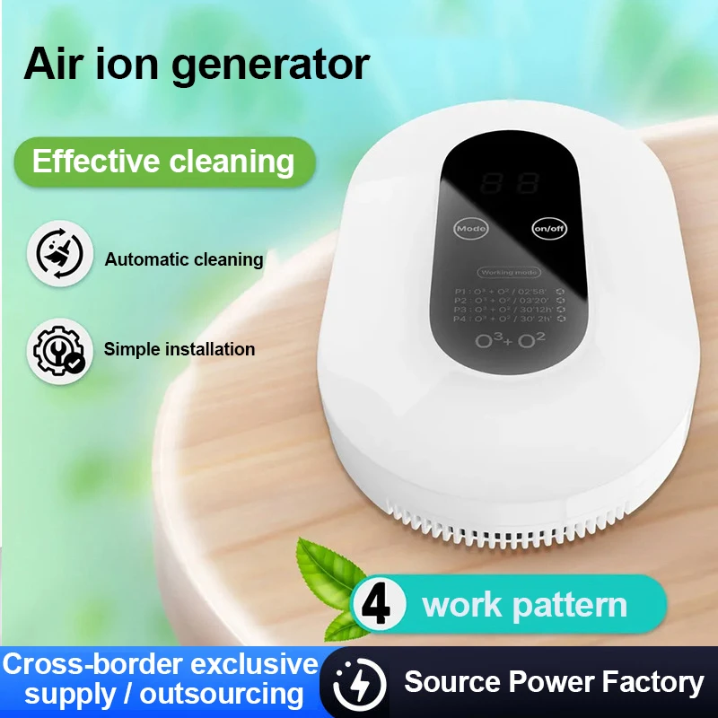 Negative Ion Air Purifier for Office Bedroom - Eliminates Odor & Formaldehyde