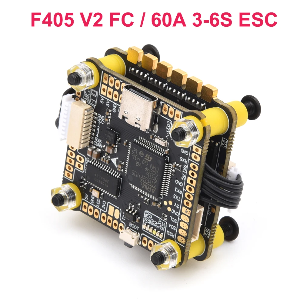 Contrôleur de vol F405 V2 Betaflight F4 60A 3-6S 4 en 1 BLheli_S ...