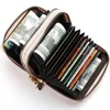Women Wallet Zipper Short Style Purse Lychee Pattern Solid Color Fashion Large Capacity Multi Card Slot Coin Purse with Zipper 3