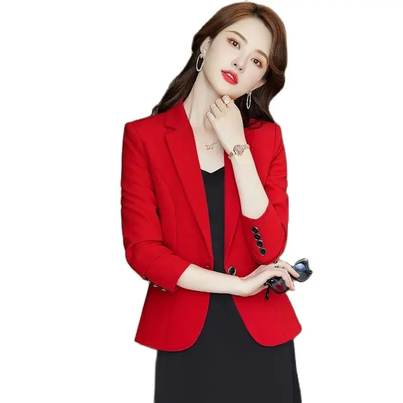 Lining Ladies Blazer Long Sleeve Blaser Women Suit Jacket Feminine