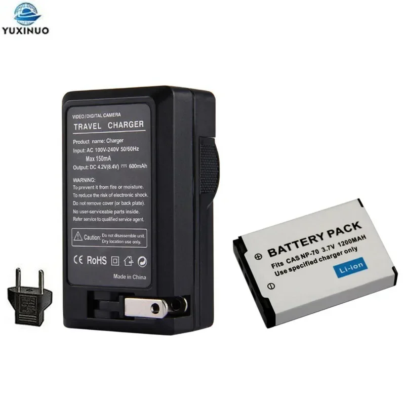 1200mAh CNP-70 NP-70 CNP70 NP70 Camera Battery + Charger for CASIO Zoom EX-Z150 EX-Z250 EX-Z250BE EX-Z250GD EX-Z250PK EX-Z250RD tuya wifi security 3mp 5200mah rechargeable battery solar camera fhd cctv 135° wide view angle 4x digital zoom alexa google